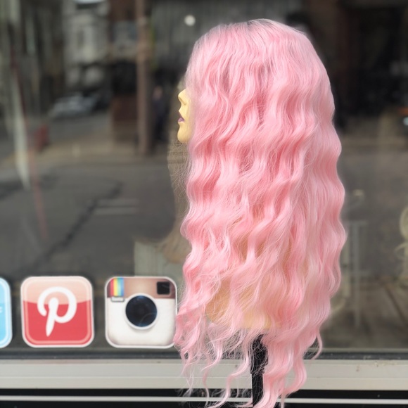 Pink ombré soft Swisslace Lacefront wig main image 5